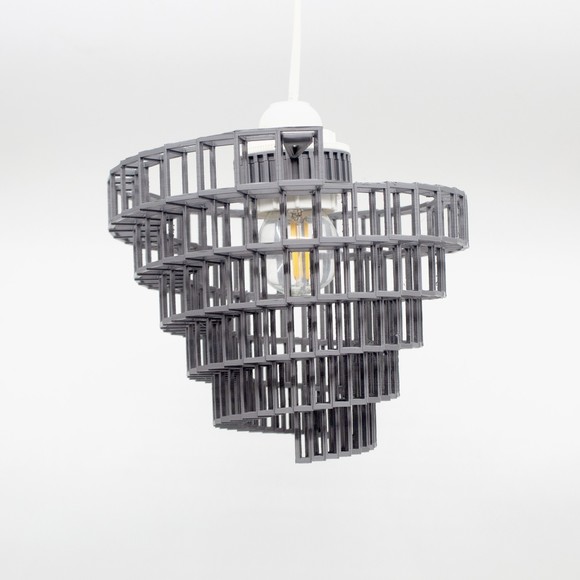 3DPPA Industrial Convolution Chandelier | Home Decor | Gift Idea | Geometric - Picture 1 of 10
